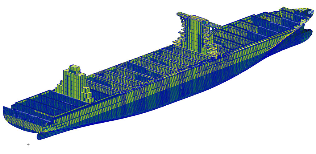 大規模全船構造解析モデル