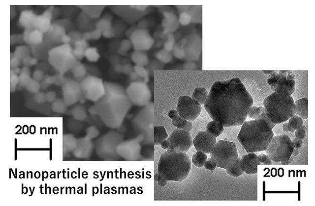 Nanoparticle synthesis by thermal plasmas